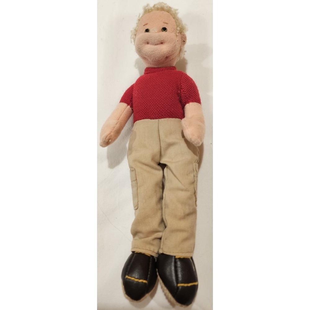 Manhattan Toy Rugged Rusty Plush Doll 8" Soft Stuffed Boy Toy Red Shirt Tan...
